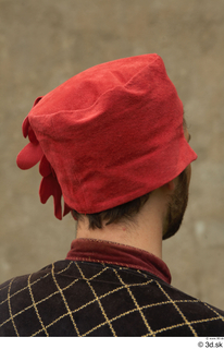  Photos Medieval Counselor in cloth uniform 1 Medieval Clothing Royal counselor caps  hats head red cap 0004.jpg